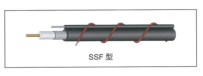 電線屋さん - Ｓ-5Ｃ-ＨＦＬ-ＳＳＦ 100ｍ巻 支持線付ケーブル
